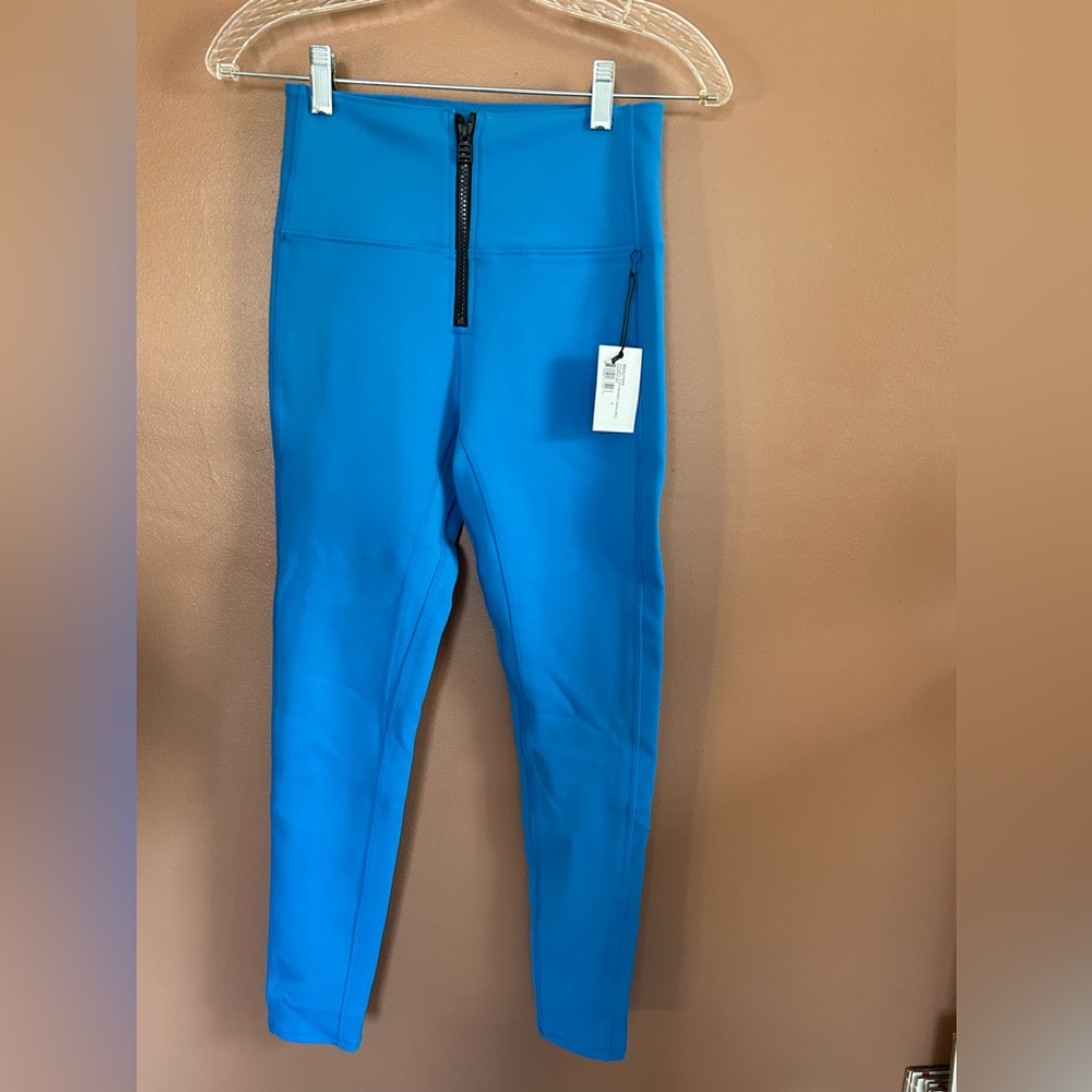 Solid & Striped Sport Soleil Zip Front Leggings NWT  SM Sapphire High Rise